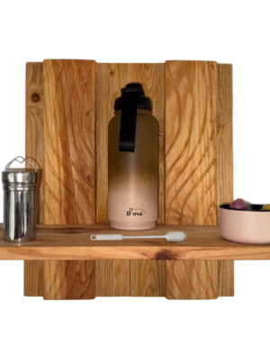 Gourde isotherme 3 en 1 Douxa édition limitée avec infuseur intégré et compartiment de rangement, capacité environ 1L